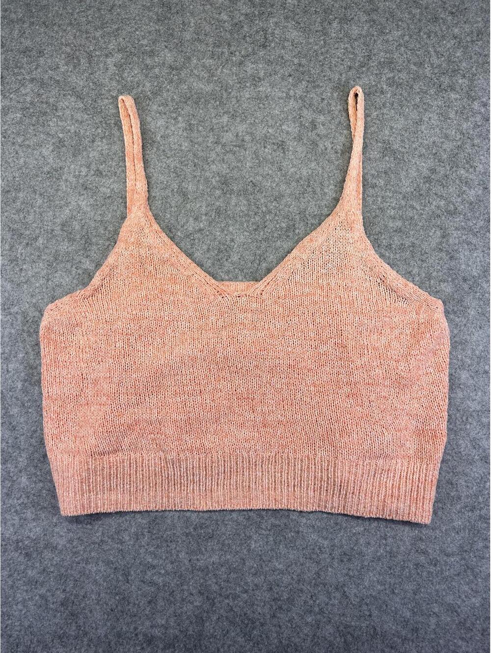 American Eagle Cotton Knit Cami Size XL Bralette Crop Top Summer Boho Chic